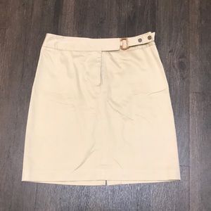 J. Mclaughlin Womens Khaki Pencil Skirt Black Beige Size  2